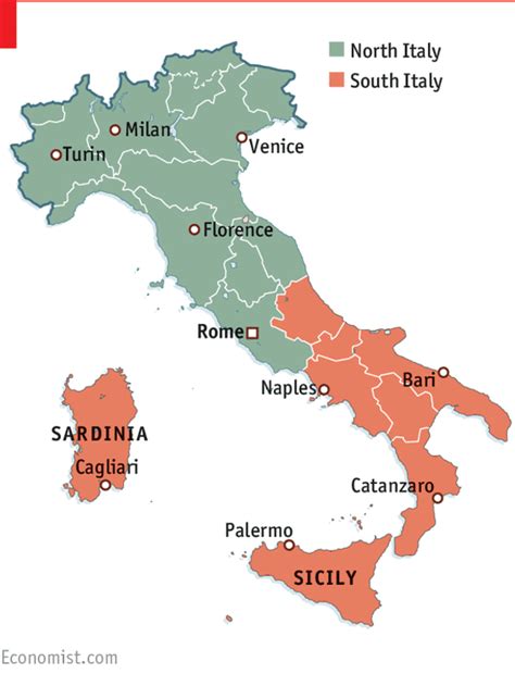 italy north and south divide|The Origins of Italy's North.